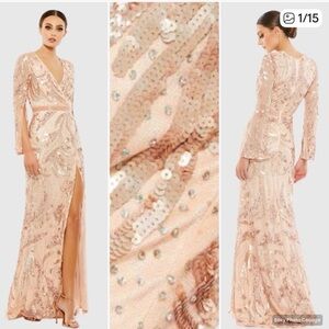 Mac Duggal Blush Sequin Gown